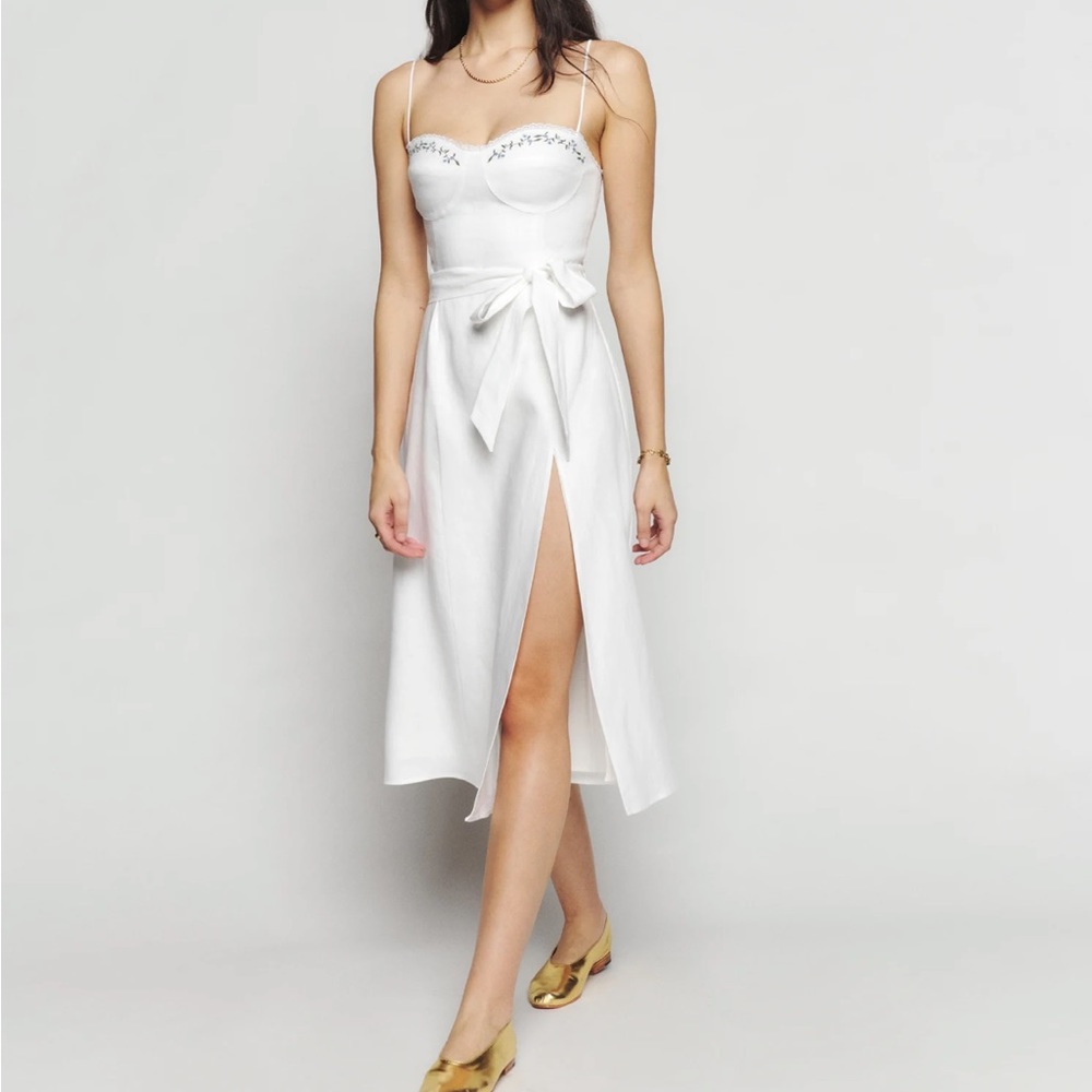 reformation Kieryn Linen Dress